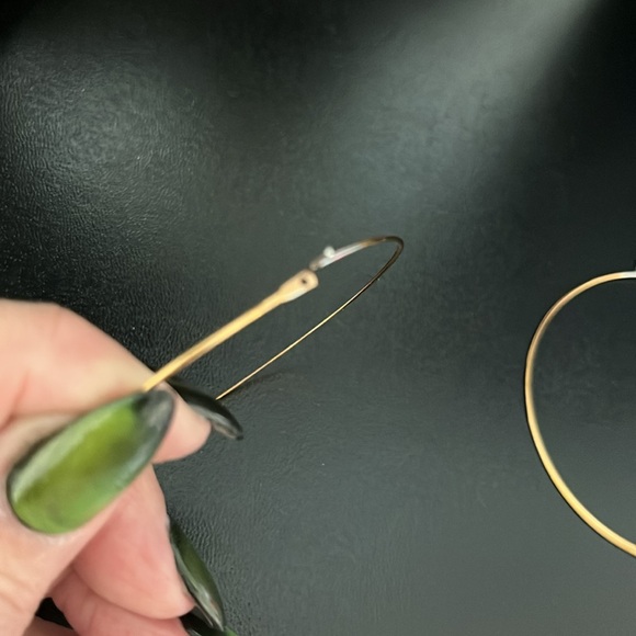 Elegant Michael Kors rose, gold, plated Hoop Earrings large - Picture 6 of 6